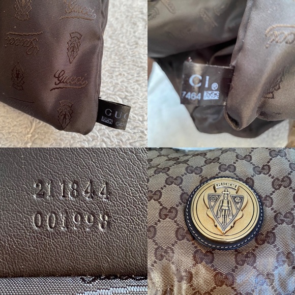 AUTHENTIC VINTAGE GUCCI CRYSTAL MONOGRAM HYSTERIA HOBO BAG - Picture 15 of 16
